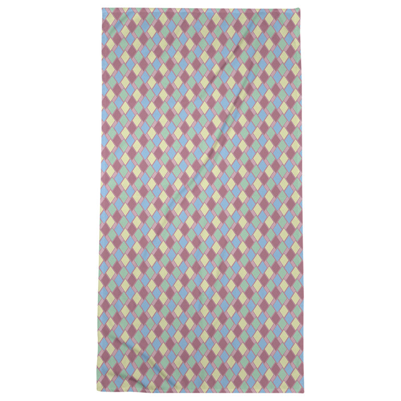 Katelyn Elizabeth Bath Towel, Pink/Black