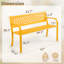 Banc d'extérieur en fer noir 47 po-1828163810