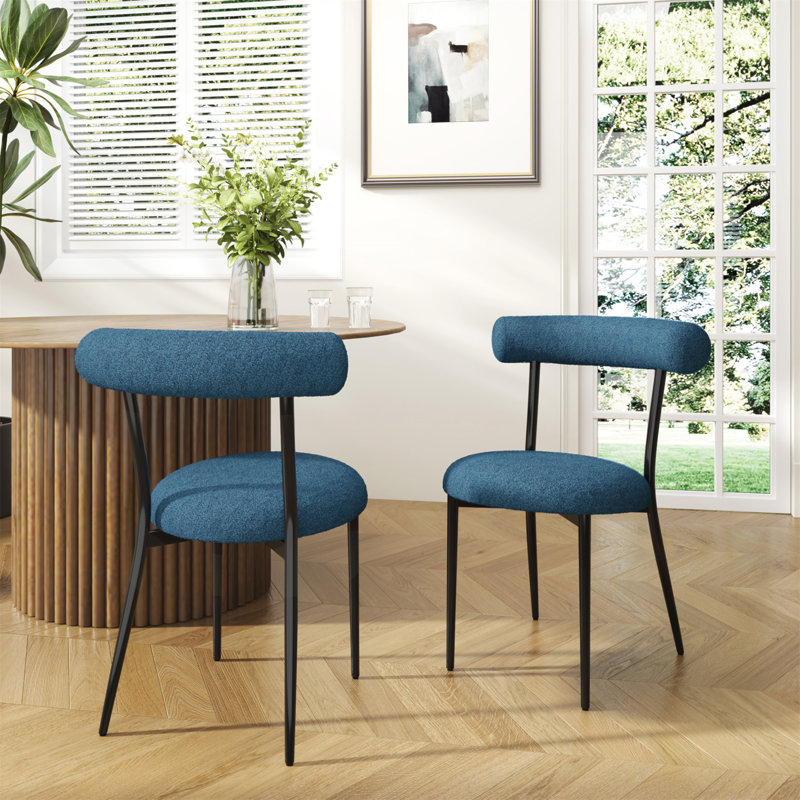 Chaise rembourrée en tissu Reece Reece, Bleu