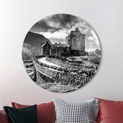 Scottish Eilean Donan Castle Printed on Glass for Elegant Wall Decoration with Vibrant View Art