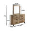 Ensemble de chambre à coucher 4 pièces en pin brun patiné-677019788
