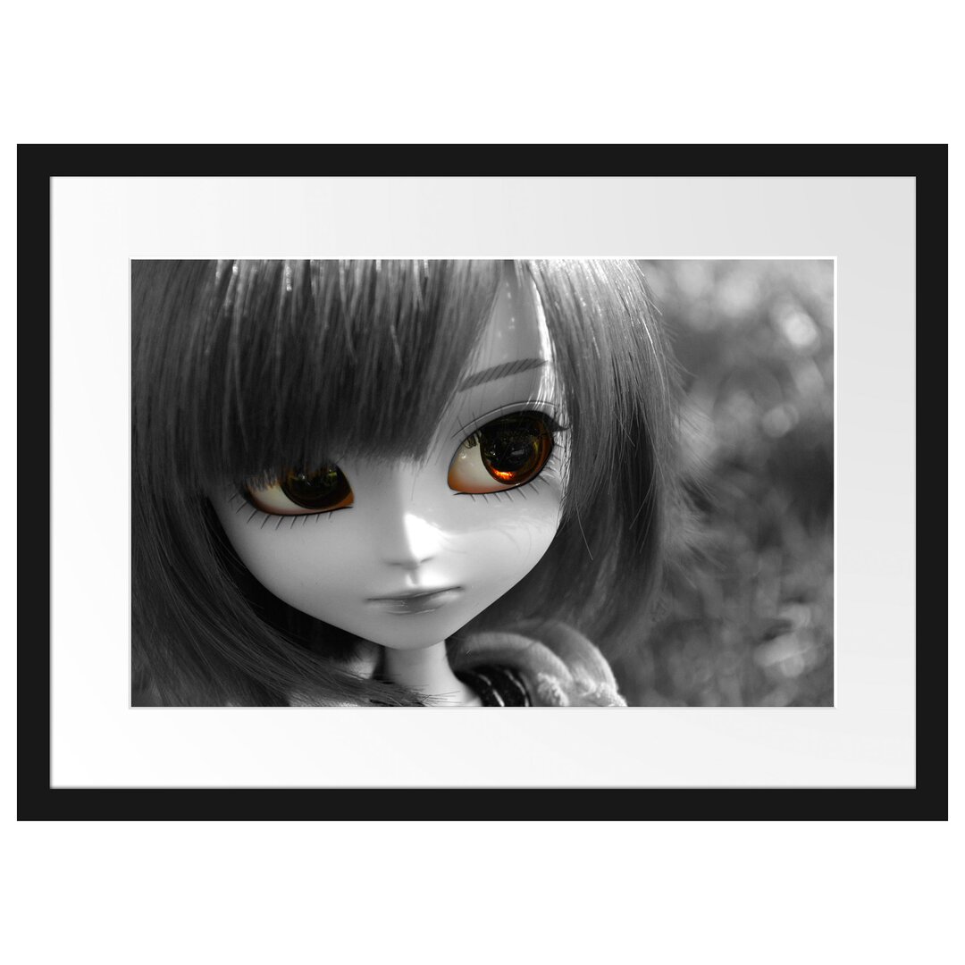 Gerahmtes Poster Pullip-Püppchen auf Sommerwiese