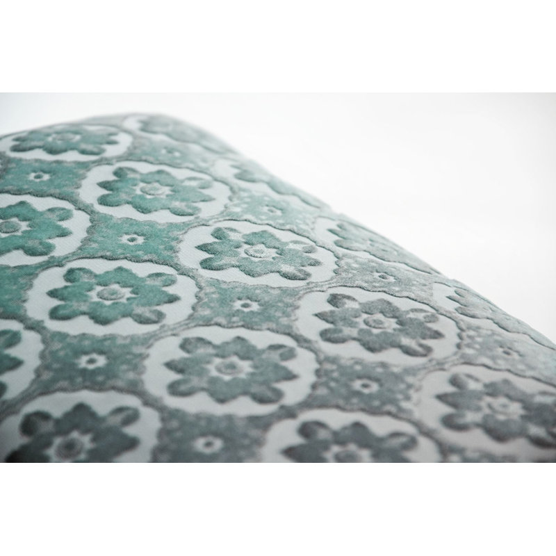 Small Moroccan Square Pillow Cover & Insert, 18" x 18", Jade