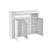 Aube White 3 Door Sideboard Buffet with Lights . Glossy 