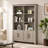 47"W Bookcase Shelf with Cabinet Doors