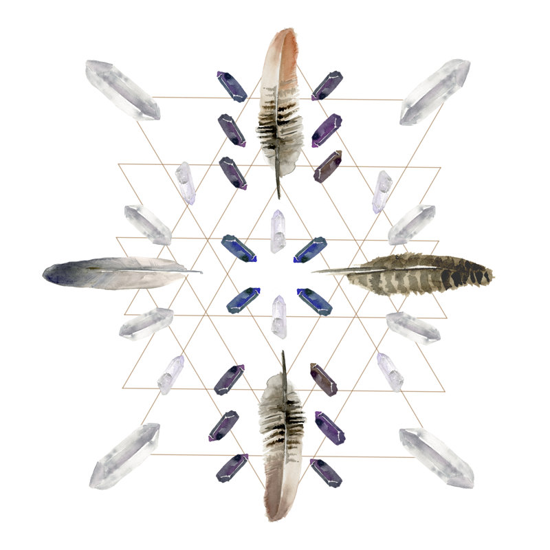Crystal Matrix IV by Jennifer Paxton Parker - Wrapped Canvas Painting, 30cm H x 30cm W