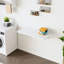Bureau mural pliable pour les petits espaces, salle de lavage, supports à haute résistance, poids de 9,87 lb, acier à bords arrondis lisses