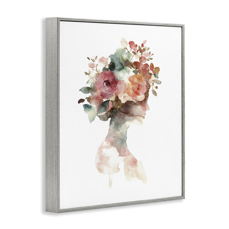 Giclée de silhouette de paysage de rêve floral, design par Svetlana Aleynikova, H 20 po x l 16 po