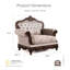 Fauteuil capitonné l 48,5 po Barbato-912411237