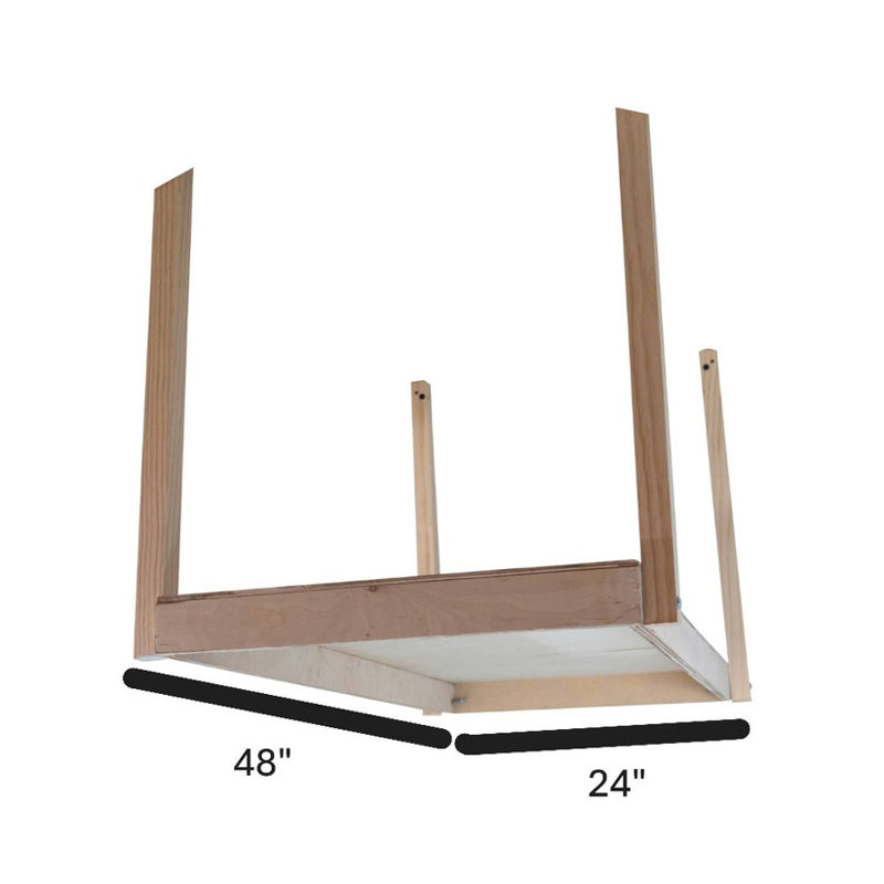 Adjustable Ceiling Shelf, Unfinished (24" x 48")