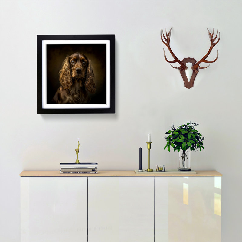 Cocker Spaniel Photograph - Framed Print, Black