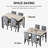 Elegant 5-Piece Faux Marble Dining Table Set-438343055