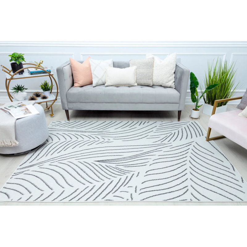 Tapis blanc Azalea, Rectangle 2 pi 0 po x 4 pi 0 po