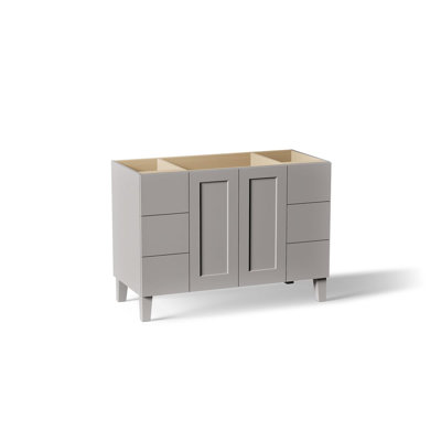 Poplin 48" Vanity Base Only with Furniture Legs, 2 Doors and 6 Drawers