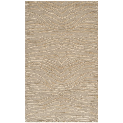 Martha Stewart Silk & Wool Pile Animal Print Rug