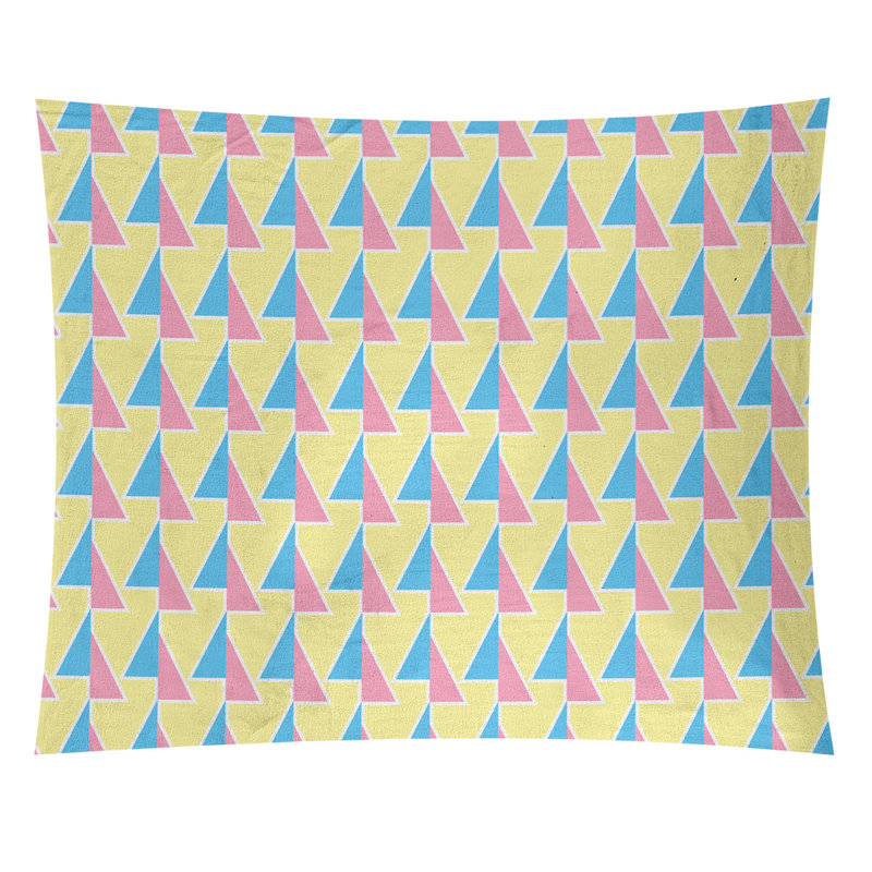 Tapisserie, H 51 po x l 60 po, Bleu/rose