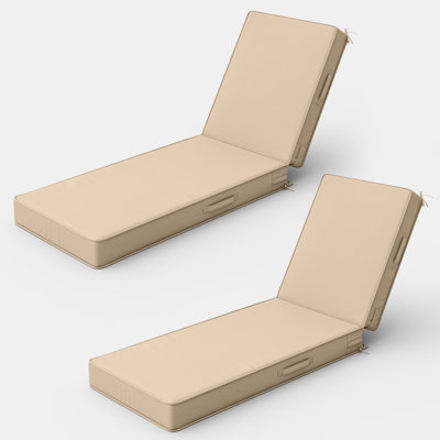 Outdoor Cushions 4'' Chaise Lounge Cushions 26" W X 80" L (Cushions Only)