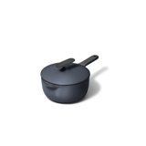 Caraway 1.8qt Enameled Cast Iron Mini Sauce Pan w/ Lid, Cream