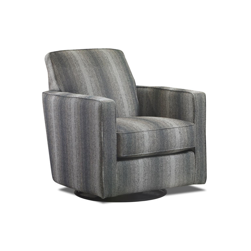 Ballina Polyester Swivel Armchair, Charcoal 100% Polyester