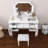 44.4 In. Makeup Vanity Desk With Large Adjustable Mirror,Drawer