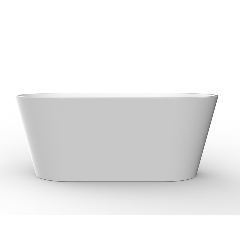 Flora 59" x 30" Free Standing Soaking Acrylic Bathtub 