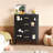 Metal 4-Drawer Cabinet, Multifunctional Dresser & Storage Locker(black)-954405330