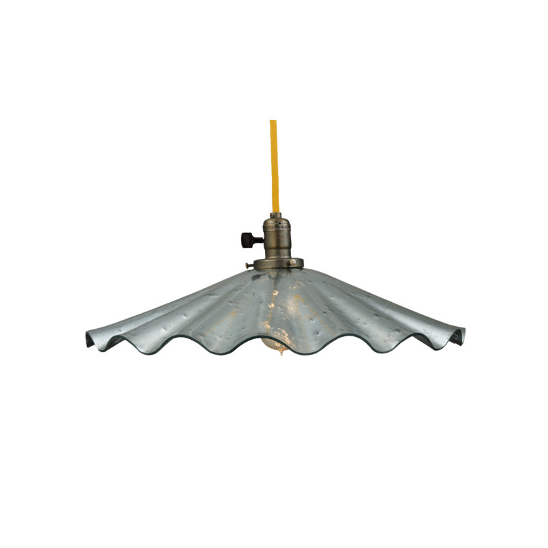 Luminaire suspendu 1 lumière à cône simple, Cuivre vintage