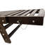 Lit de jour de patio extensible avec coussins moelleux - structure à base d'eau, coussins d'extérieur épais en brun et gris Relax in Comfort, brun / gris