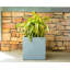 Pot à fleurs carré en ciment 12 po avec trous de drainage pour l'intérieur et l'extérieur-33045136-33045138