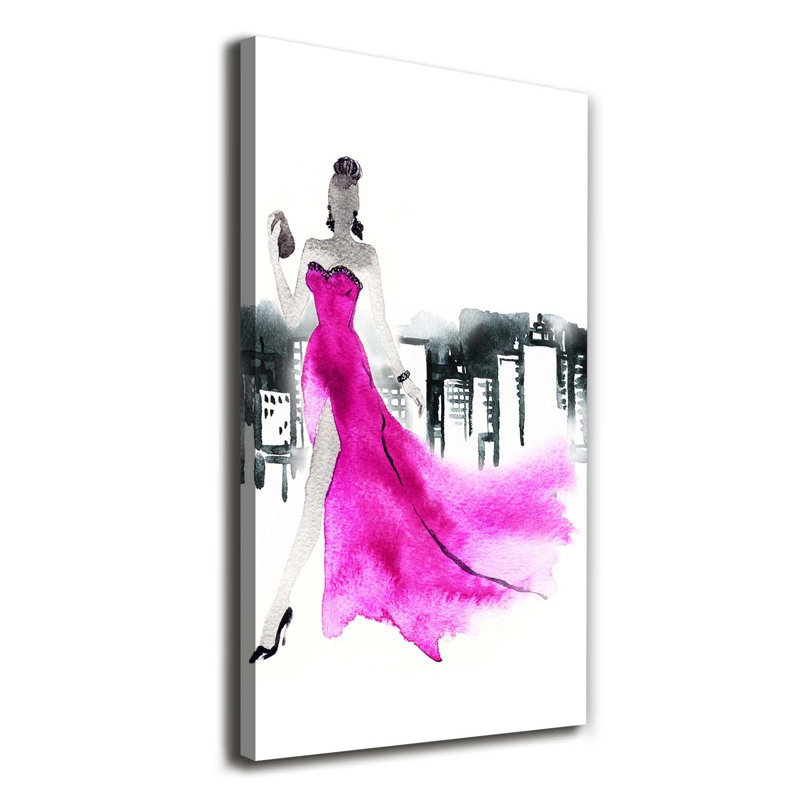 Fashion Illustration - Wrapped Canvas Print