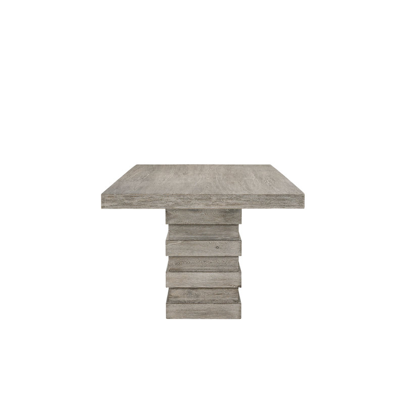 Jayon Pedestal Dining Table in Salvaged Light Oak