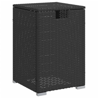 Bay Isle Home™ Propane Tank Cover Table Brown 15.7"X15.7"X23.6" Poly Rattan