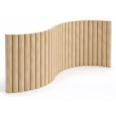 42 po x 84,5 po, panneau de mur en bois semi-circulaire cannelé flexible, panneau de mur en bois 3D pour décoration murale intérieure et murs décoratifs (couvre 24,64 pieds carrés)