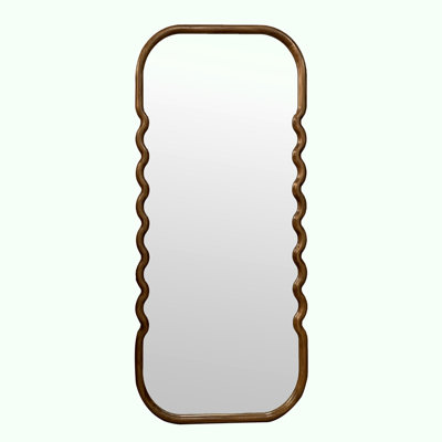 31.4x1.4x74" Oversized Wooden Floor Mirror