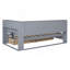 Lit de jour moderne simple avec 2 tiroirs, lit de jour avec tablette de rangement et ports de chargement USB-1818892287