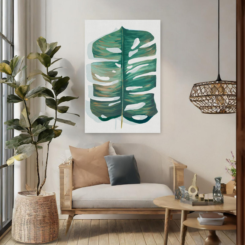 Art moderne moderne abstrait tropical tropical, H 48 po x l 32 po