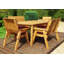 Faulk 6 - Person Wood Patio Dining Set with Rectangular Table , Cushions Included-690575200