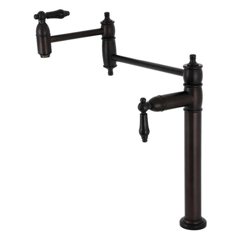 Robinet remplisseur Kingston, Bronze huilé / noir
