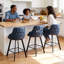 Tabouret de comptoir pivotant rembourré en cuir avec dossier haut (ensemble de 3)-1062417567-1062960130-1062960129