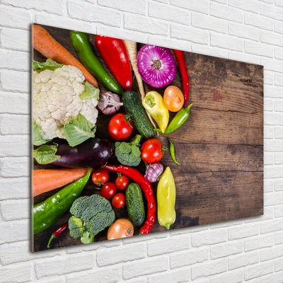 Vegetables - No Frame Print on Glass