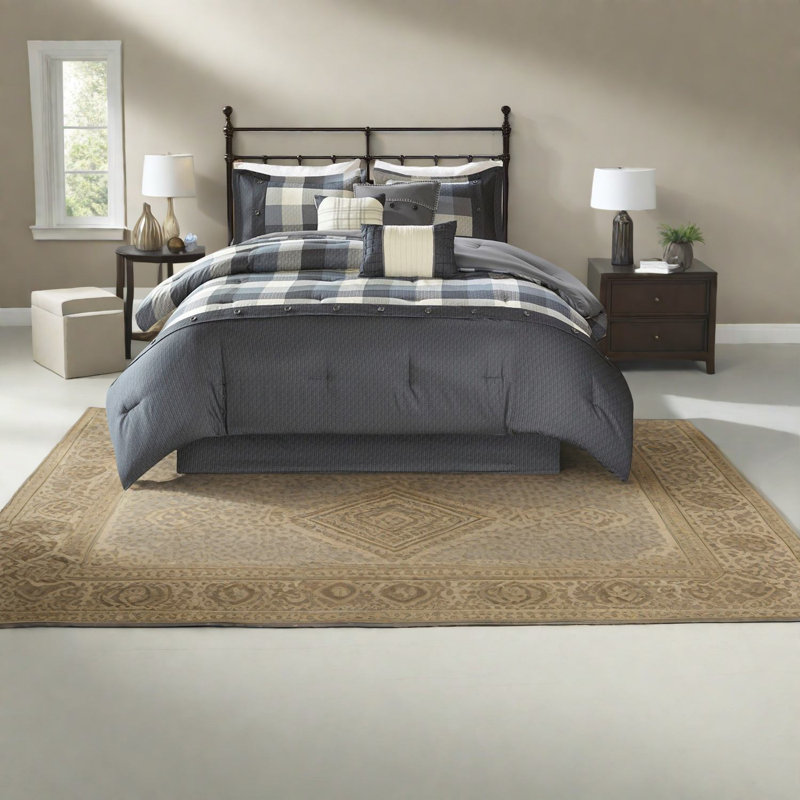 Ensemble de literie pour grand lit de style ferme en polyester, style chalet confortable