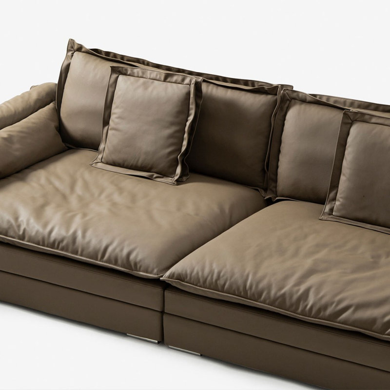Canapé modulaire 94,49 po café, 4, H 30,71 po x l 110,24 po x P 47,24 po