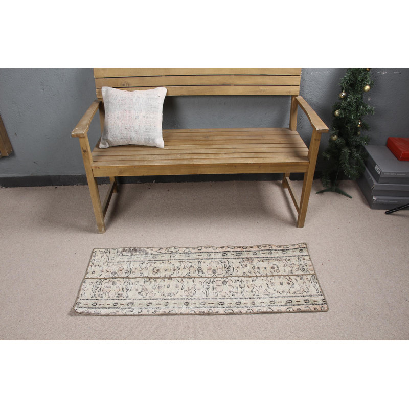 Handcrafted Oushak Runner Rug: Perfect For Enhancing Your Entryway Or Hallway