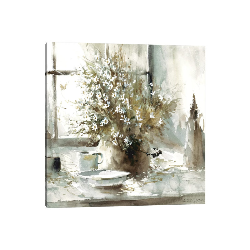 «Daisy Still Life» - reproduction d'art, Toile tendue, H 37 po x l 37 po x P 1,5 po