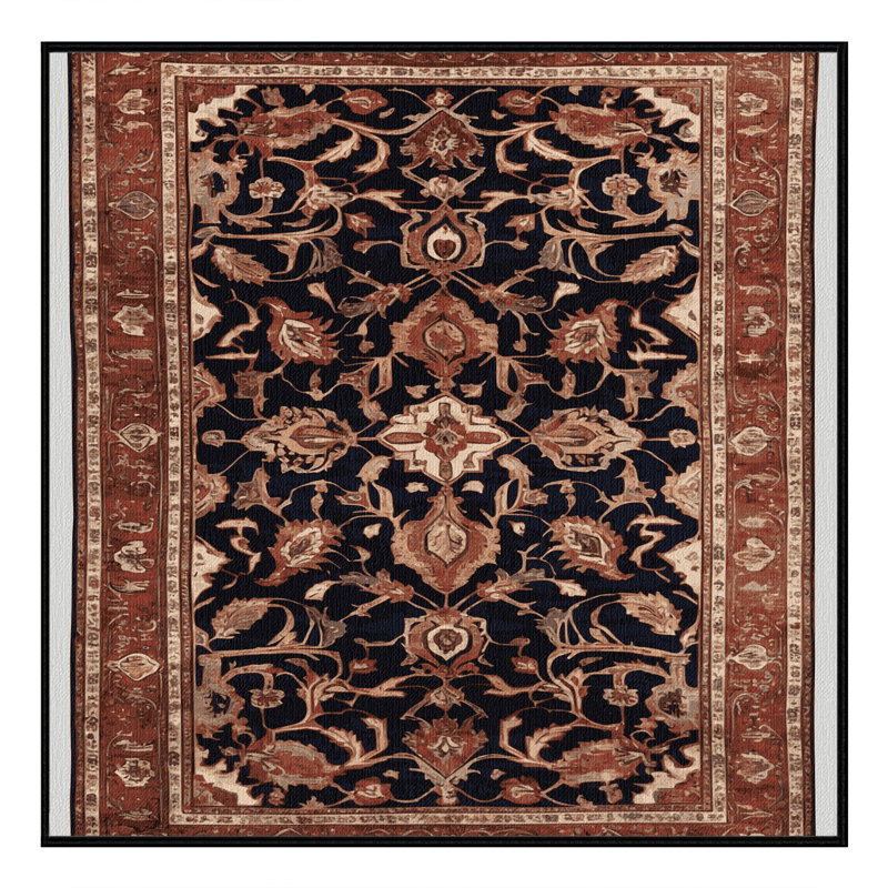 Tapis brun lavable à la machine, Carré 6 pi