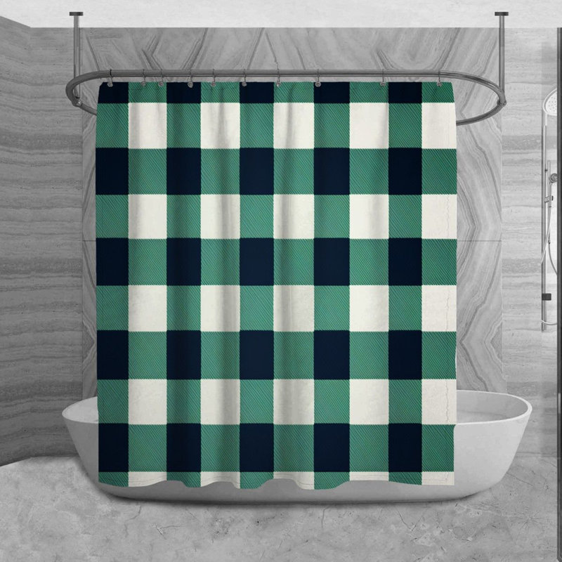 Rideau de douche Naheim Gingham, H 84 po x l 70 po