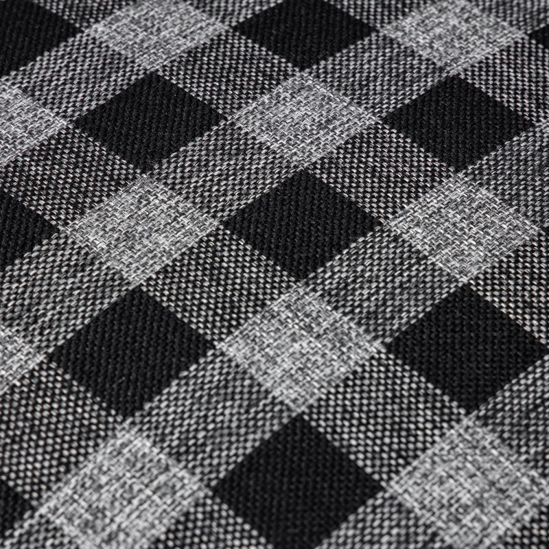 Housse de coussin rectangulaire en polyester , Noir / gris