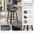 Aiken Swivel Counter or Bar Height Bar Stool with Arms in Faux Leather, Plywood and Metal Footrest-713458990-713458989-719032353