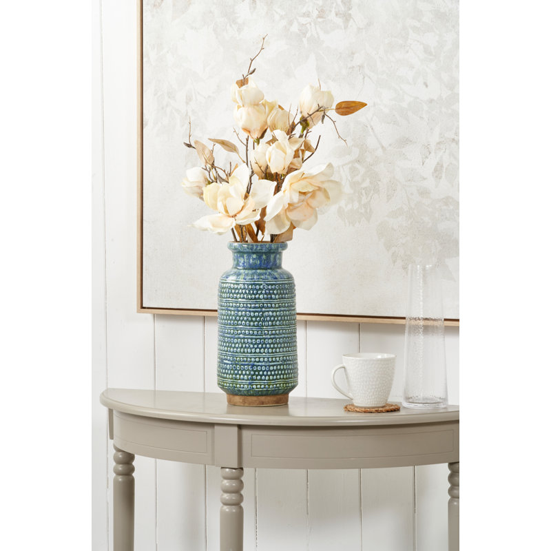 Handmade Earthenware Table Vase, Blue