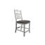 Chaises contemporaines blanches à hauteur de comptoir rembourrées avec coussins à dossier échelle 2Pc